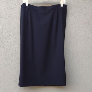 Jones NY Platinum Black Office Midi Skirt 16W